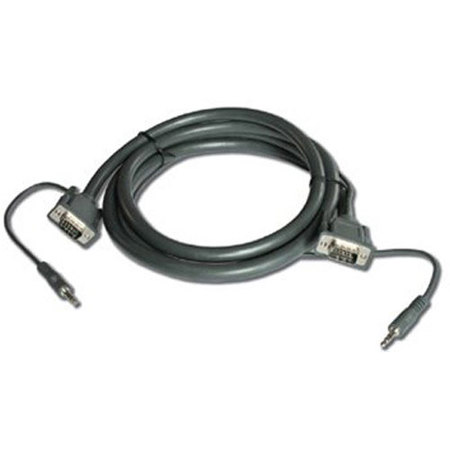 Kramer Electronics C-GMAC/GMAC 15-Pin HD, 3.5mm Audio (M) & RJ-45 (M) Cable, 3'