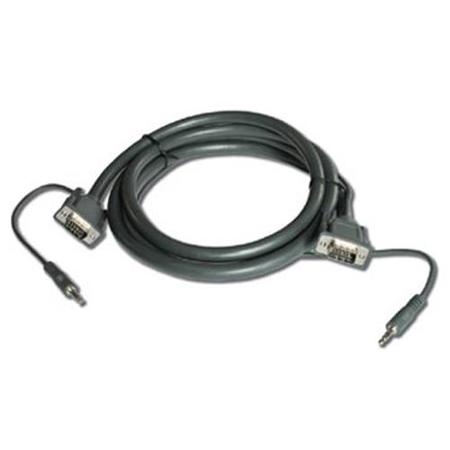 Kramer Electronics C-GMA/GMA Molded 15-Pin HD VGA (M) to 15-Pin HD VGA (M) with 3.5mm Stereo Audio Cable, 25'