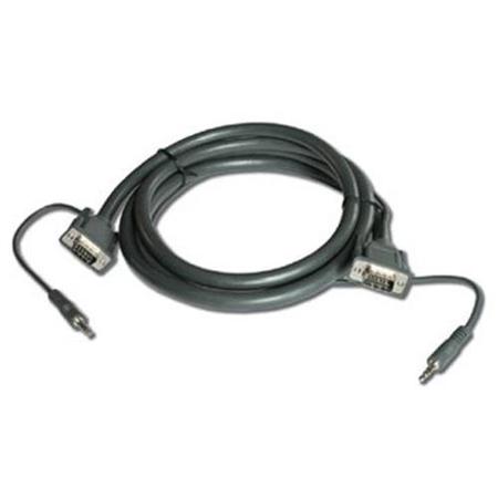 Kramer Electronics C-GMA/GMA 15-Pin HD VGA (M), 3.5mm Stereo Audio Cable, 6'