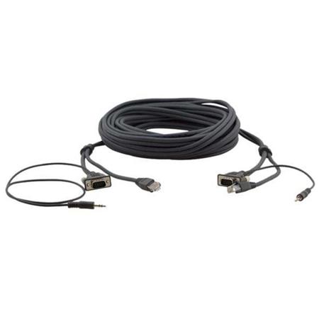 Kramer Electronics C-GMAC/GMAC 15-Pin HD, 3.5mm Audio (M) & RJ-45 (M) Cable, 25'