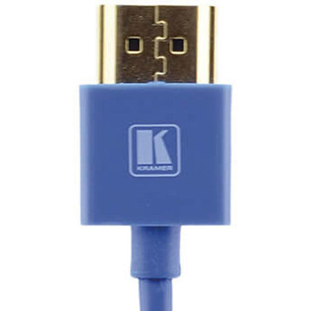 Kramer Electronics C-HM/HM/PICO High-Speed HDMI Cable with Ethernet, Blue, 3'