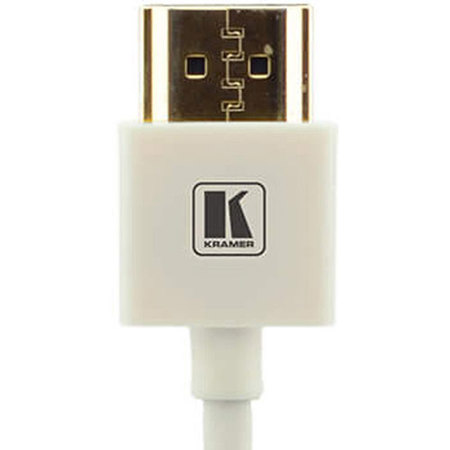 Kramer Electronics C-HM/HM/PICO High-Speed HDMI Cable with Ethernet, White, 6'