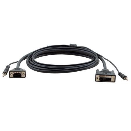 Kramer Electronics C-MDMA/MGMA 15-Pin HD (M) to DVI (M) & 3.5mm Audio Cable, 15'