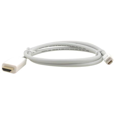 Kramer Electronics C-MDP/HM Mini DisplayPort (M) to HDMI (M) Cable, 10', White
