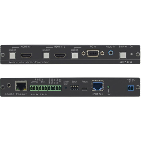 Kramer Electronics DIP-20 4K60 4:2:0 HDMI & VGA Auto Switcher and PoE Provider