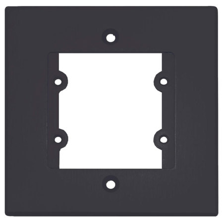 Kramer Electronics FRAME-1G/US Frame for Wall Plate Inserts, 1 Gang, Black