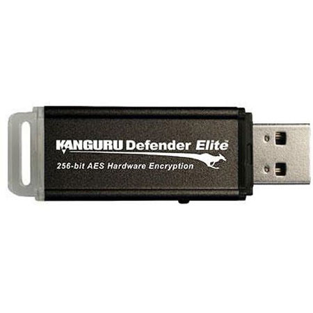 Kanguru Defender Elite 2GB USB Flash Drive, Black