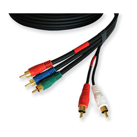 Kramer Electronics 5 RCA (M)-5 RCA (M) Cable (3 RG-59 for Component Video), 12'