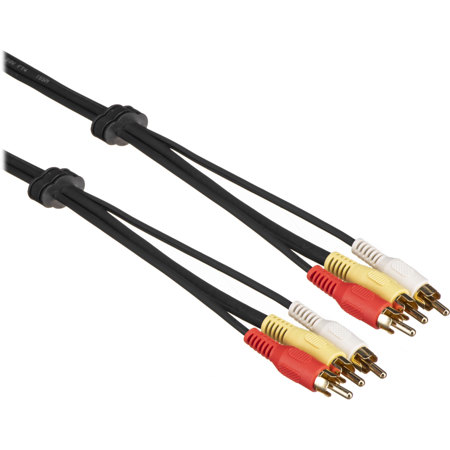 Kramer Electronics 3 RCA (M) to 3 RCA (M) Cable (1 RG-59 for Video), 15'