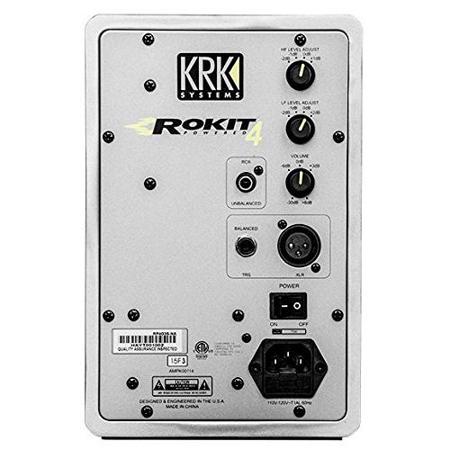 KRK Rokit 4 G3 4" 2-Way Active Studio Monitor, 30W Total Power, Single, Silver