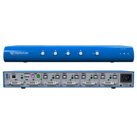 Kramer Electronics SC42DU-3 4-Port 4K30 UHD DVI-I KVM Combiner with fUSB
