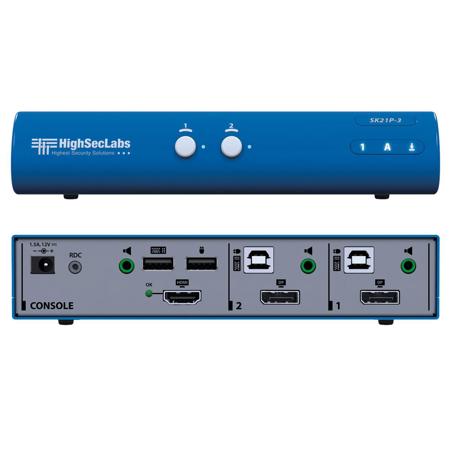 Kramer Electronics SK21P-3 Secure 2-Port DisplayPort KVM Switch
