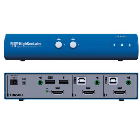 Kramer Electronics SK21H-3 HighSecLabs Secure 2-Port 4K30 UHD HDMI KVM Switch