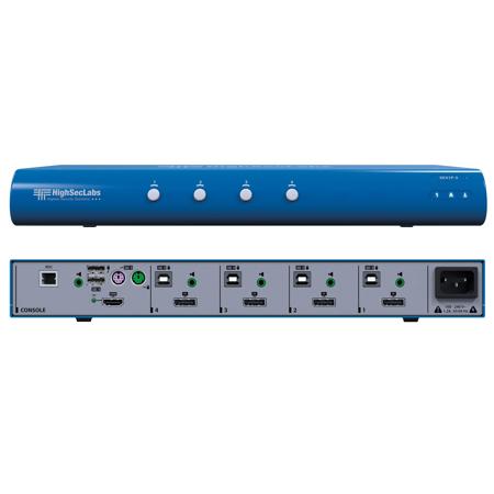 Kramer Electronics SK41P-3 HighSecLabs Secure 4-Port 4K30 UHD DisplayPort to HDMI KVM Switch, Protection Profile version 3.0