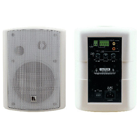 Kramer Electronics SPK-WA511 2x30 Watts Powered On-Wall Speaker System, 4 Ohms Impedance, 85dB Sensitivity, 45Hz to 20kHz Frequency Response, Pair, White