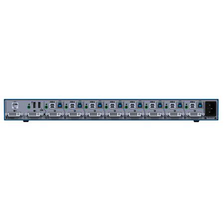 Kramer Electronics SX82DU-N 2x8 4K30 UHD DVI-I Mini-Matrix KVM Switch with sUSB