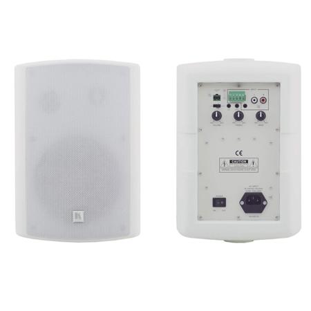 Kramer Electronics TAVOR-6-O 6.5" On-Wall 2-Way Powered Speakers, 50W RMS, White, Pair