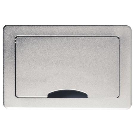 Kramer Electronics TBUS-10xl Table Mount Modular Multi-Connection Unit with Silver Brushed Anodized Aluminum Top Enclosure & Tilt Up Lid