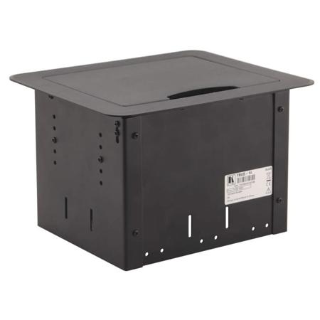 Kramer Electronics TBUS-1AXL Table Mount Modular Multi-Connection Solution with Tilt-Up Lid, Silver Brushed Anodized Aluminum Top