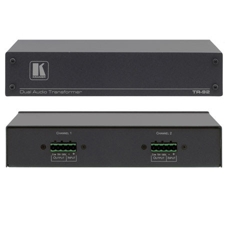 TR-92 70/100V Dual Audio Transformer for Speaker Signals, 2 Channels, 18kHz Bandwidth