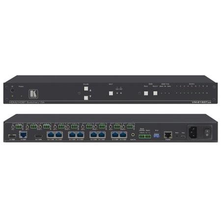 Kramer Electronics VM-218DTxr 2x1:8 4K60 4:2:0 HDMI and Extended-Reach HDBaseT with Ethernet/RS-232/IR & Stereo Audio Switchable Distribution Amplifier