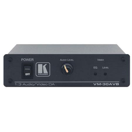 Kramer Electronics VM-30AVB 1:3 Composite Video & Stereo Audio Distribution Amplifier, Video on BNC Connectors
