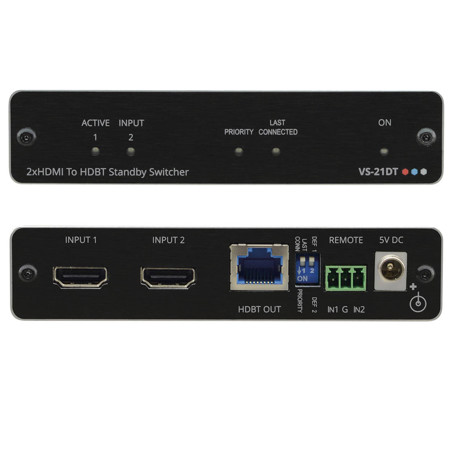 Kramer Electronics VS-21DT 2x1 4K60 HDCP 2.2 HDMI Auto Switcher over HDBaseT