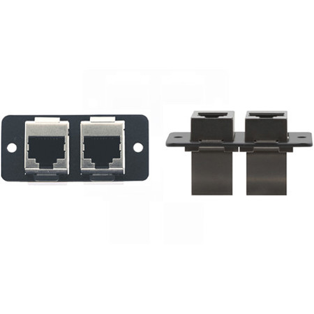 Kramer Electronics W4545 Dual RJ-45 Wall Plate Insert, Gray