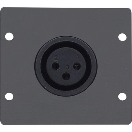 Kramer Electronics WA-1XLF XLR (F) Wall Plate Insert, Dual Slot, Black