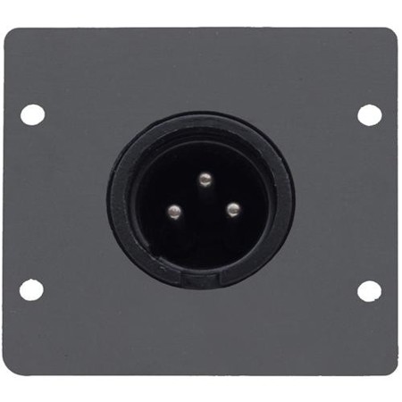 Kramer Electronics WA-1XLM Three-Pin XLR (M) Wall Plate Insert, Dual Slot, Black