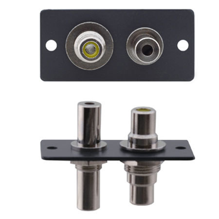 Kramer Electronics Kramer WAV-1RP RCA & 3.5mm Wall Plate Insert