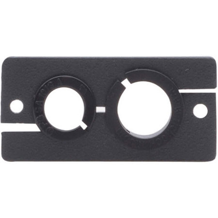 Kramer Electronics WCP-21 9 & 12.5mm Cable Pass-Through Wall Plate Insert, Black