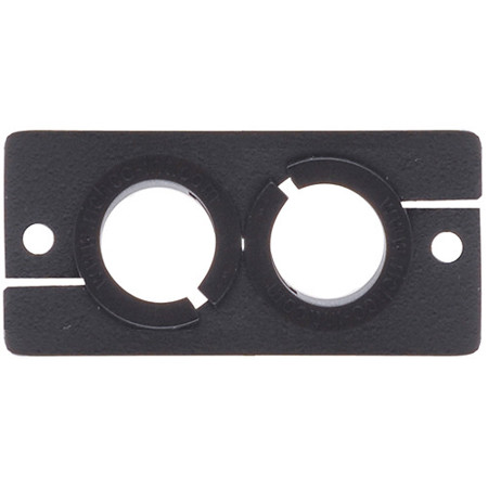 Kramer Electronics WCP-2 9.5mm Dual Cable Pass-Through Wall Plate Insert, Black