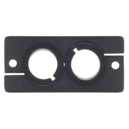 Kramer Electronics WCP-2 9.5mm Dual Cable Pass-Through Wall Plate Insert, Gray