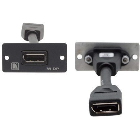 Kramer Electronics W-DP DisplayPort Wall Plate Insert, Single Slot, Gray
