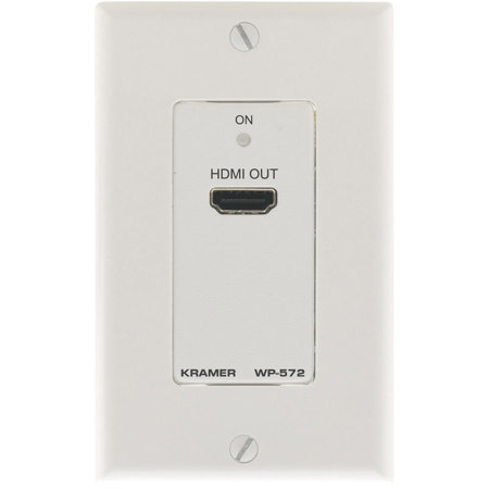 Kramer Electronics WP-572 HDMI HDCP 2.2 Wall Plate Receiver, Black