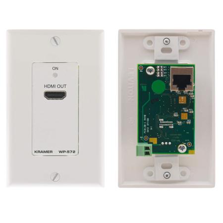Kramer Electronics WP-572 HDMI HDCP 2.2 Wall Plate Receiver, White
