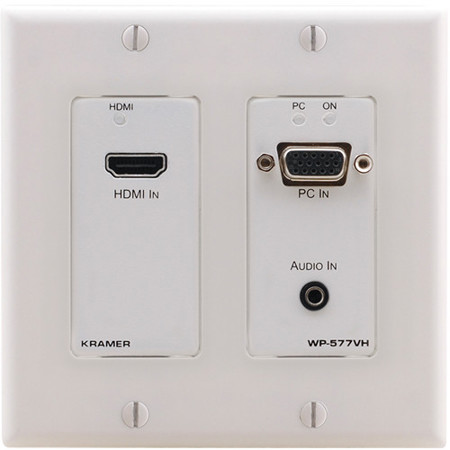 WP-577VH Active Wall Plate HDMI & Computer Graphics with Bidirectional RS-232 & Stereo Audio DGKat Twisted Pair Transmitter