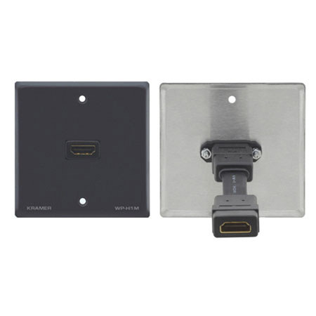 Kramer Electronics HDMI Passive Wall Plate, Single Gang, Gray