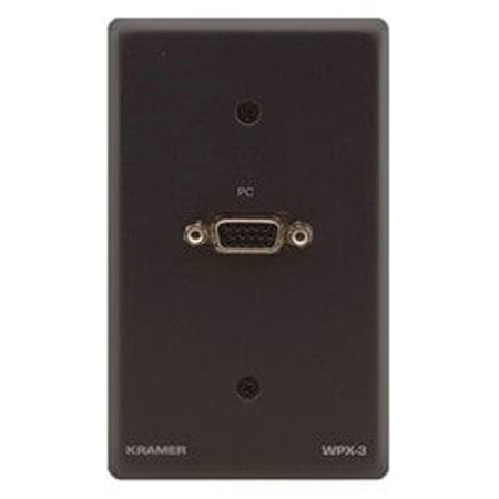 Kramer Electronics WPX-3 Passive Wall Plate, Black