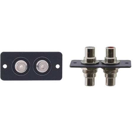 Kramer Electronics WRR Dual RCA Wall Plate Insert, Single Slot, Gray