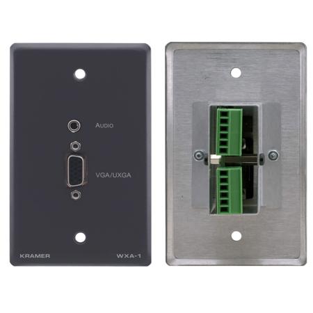 Kramer Electronics WXA-1 Passive Wall Plate - 15-Pin HD and 3.5mm Audio, White