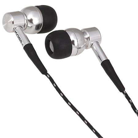 Koss KDX200 Silver Isolation Earbud Design Stereophone