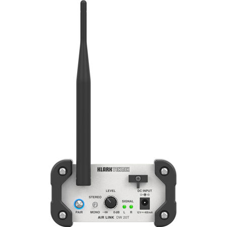 Klark Teknik AIR LINK DW 20T 2.4 GHz Wireless Stereo Transmitter for High-Performance Stereo Audio Broadcasting