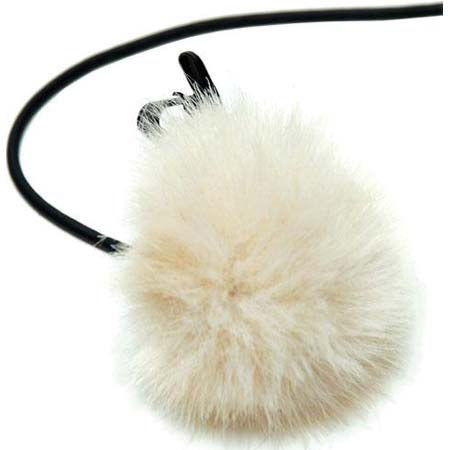 K-Tek KLAVTPRFFBEIGE Fuzzy Lavalier Topper with Fur