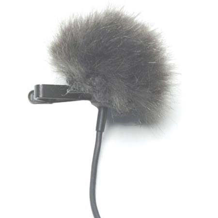 K-Tek KLAVTPRFFGREY Fuzzy Lavalier Topper with Grey Fur