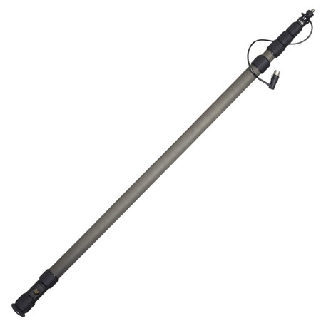 K-Tek 3'.3" to 12'.8" 5-Section Carbon Fiber Boom Pole w/XLR Coiled Cable K152CC