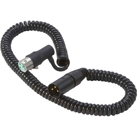 K-Tek 1.5' to 9' XLR Male to Low-Pro Right-Angle XLR Female Coiled Cable #K18NK