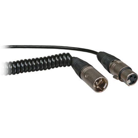 K-Tek K4NK 4in Coiled Microphone Cable Neutrik Male