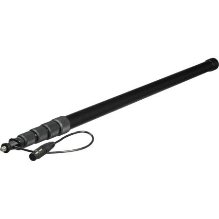 K-Tek KE144 Aluminum Boom Pole with Coiled Cable, 3-Pin XLR, Bottom Exit